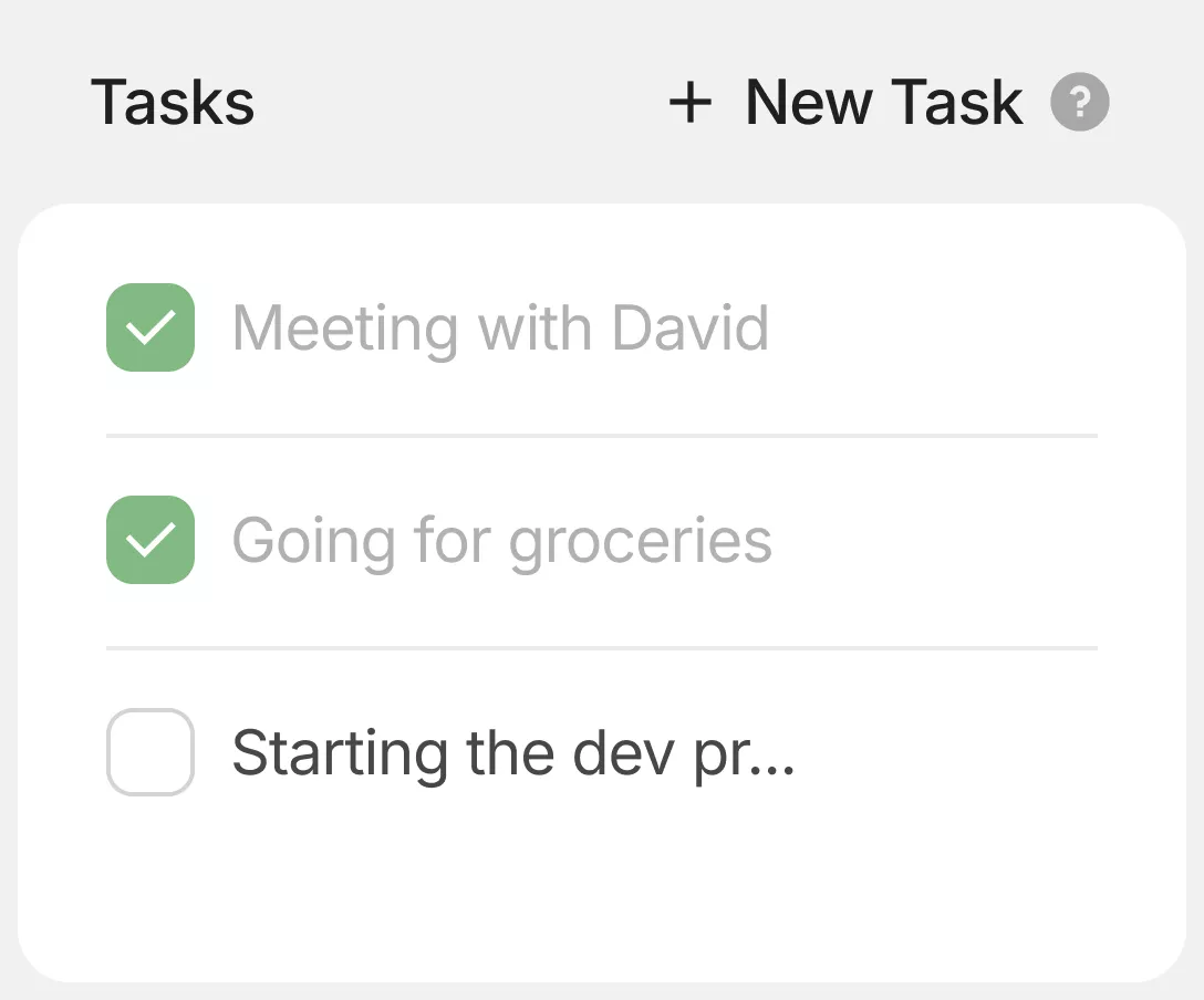 Tasks